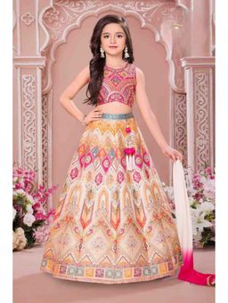 Lagorii - Multi-Color Embroidered Regular Choli and Lehenga with Dupatta