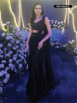 B'Infinite - Eclipse Pre Draped Saree with Stitched Blouse