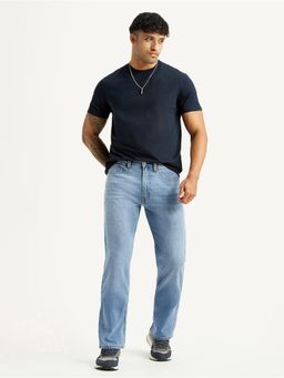 Levi's - Mens 505 Light Blue Straight Fit Mid Rise Jeans