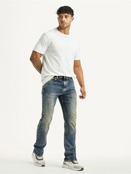 Levi's - Mens 513 Blue Slim Straight Fit Mid Rise Jeans