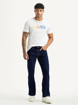 Levi's - Mens 527 Dark Blue Bootcut Mid Rise Jeans