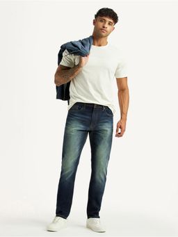 Levi's - Mens 512 Dark Blue Slim Tapered Fit Mid Rise Jeans