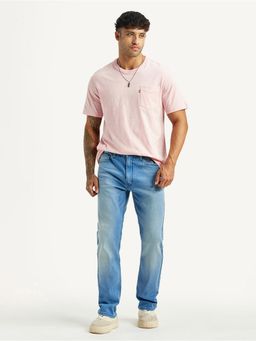 Levi's - Mens 513 Light Blue Slim Straight Fit Mid Rise Jeans