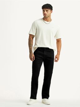Levi's - Mens 513 Black Slim Straight Fit Mid Rise Jeans