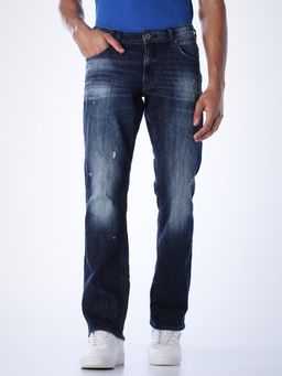 Jack & Jones - Mens Regular Fit Dark Blue Jeans