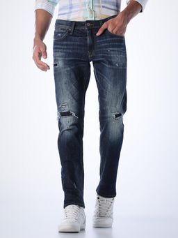 Jack & Jones - Mens Slim Fit Dark Blue Jeans