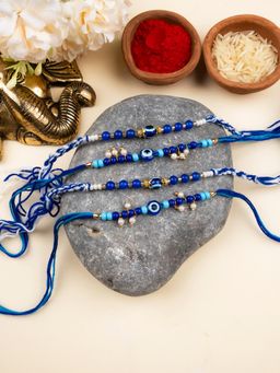 STILEADDA - Bhai Designer Rakhi with Roli Chawal for Raksha Bandhan (Pack of 4)