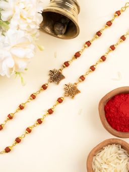 STILEADDA - Bhai Designer Rakhis with Roli Chawal for Raksha Bandhan (Pack of 2)