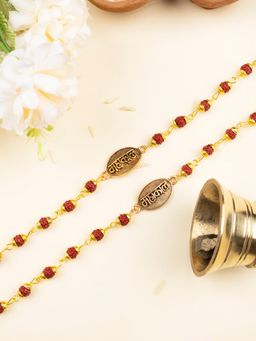 STILEADDA - Bhai Designer Rakhis with Roli Chawal for Raksha Bandhan (Pack of 2)
