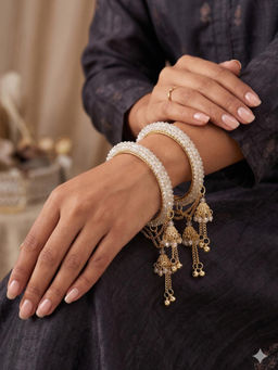 NUI - Gold Plated Kashmiri Bangles for Women (Pack of 2)