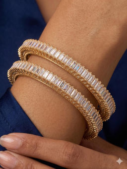 NUI - Gold Plated Bangles for Women (Pack of 2)