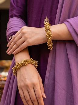 NUI - Kada Gold-Plated Classic and Elegant Bangles (Pack of 2)
