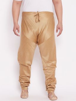 Vastramay - Men Rose Gold Silk Blend Churidar