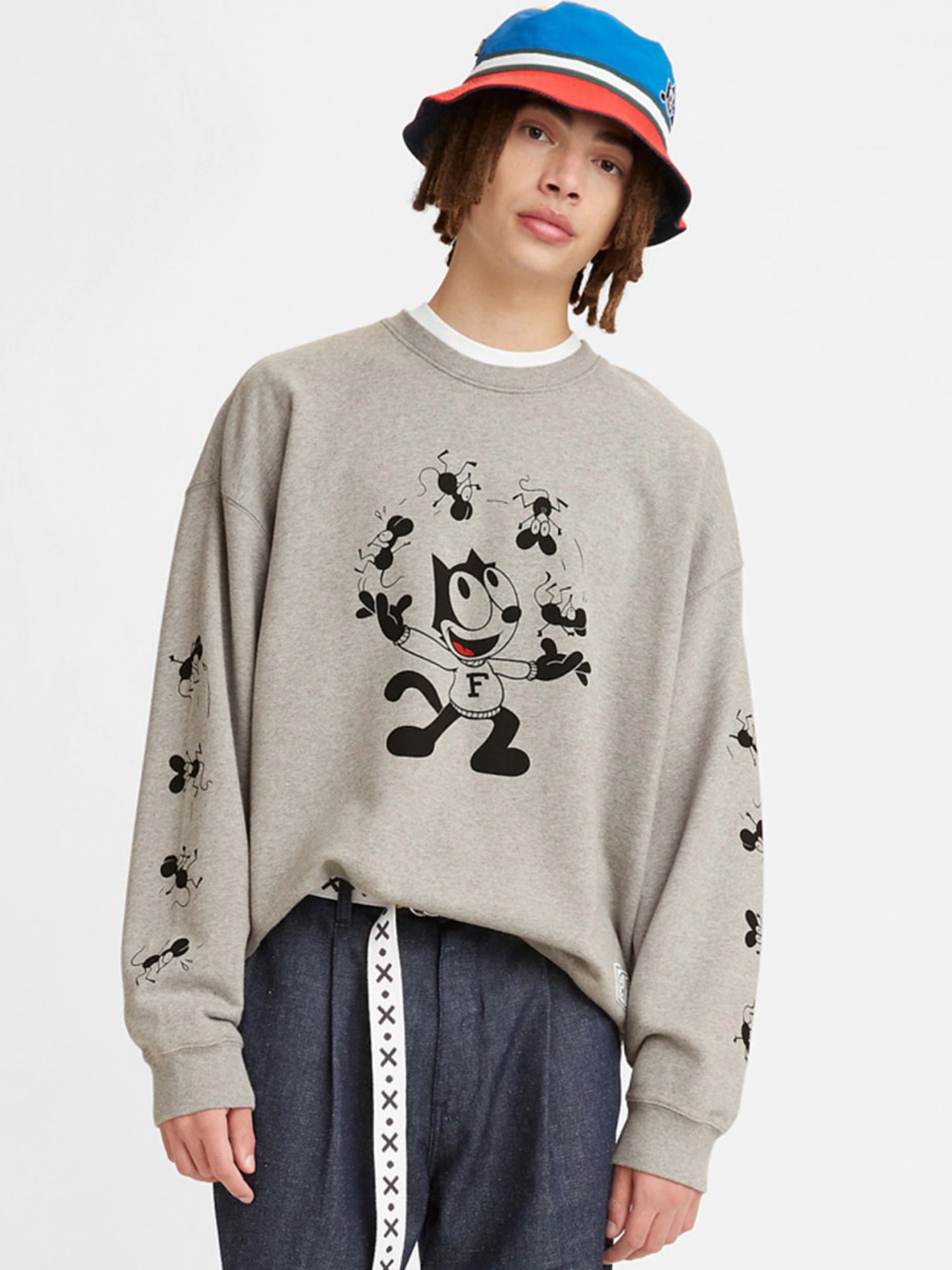 Buy Levi's Grey Printed Sweatshirt 
