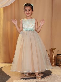 Toy Balloon Kids - Blue Full Length Girls Party Wear Dress