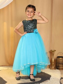 Toy Balloon Kids - Blue High Low Girls Party Wear Dress