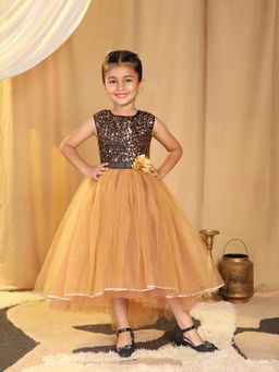 Toy Balloon Kids - Dusty Rose High Low Girls Party Wear Dress