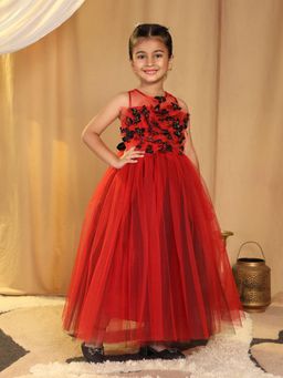 Toy Balloon Kids - Black Full Length Girls Party Wear Dress