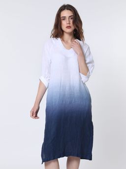 RAREISM - Belgan Ombre Print Raglan Sleeve Dress