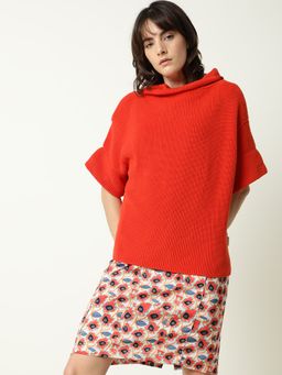 RAREISM - Daffy High Neck Half Sleeves Sweater