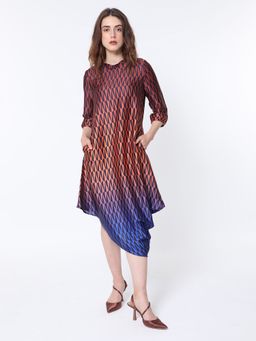RAREISM - Ohren Geometrical Print Dress