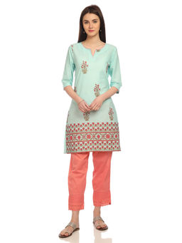 Biba - Blue Floral Kurti