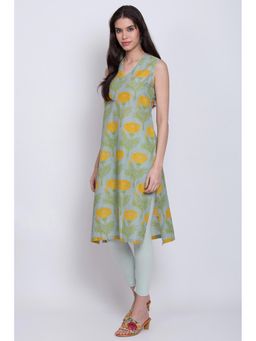Biba - Blue Floral Kurta