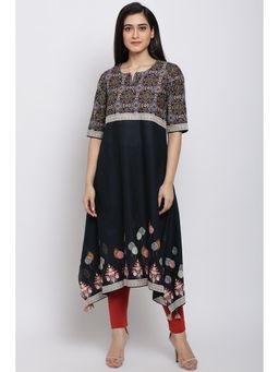 Biba - Black Printed Kurta