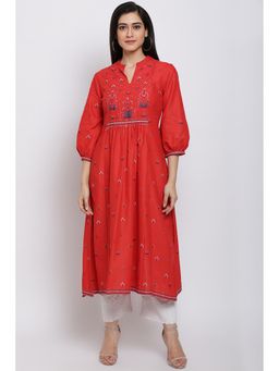 Biba - Red Printed Kurta