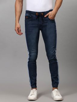Campus Sutra - Men Side Striped Stylish Casual Denim Jeans