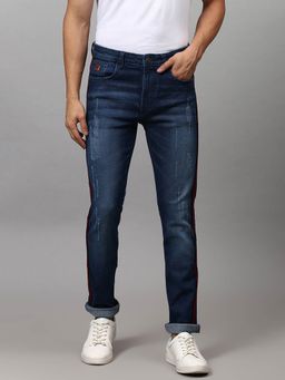 Campus Sutra - Men Side Striped Stylish Casual Denim Jeans