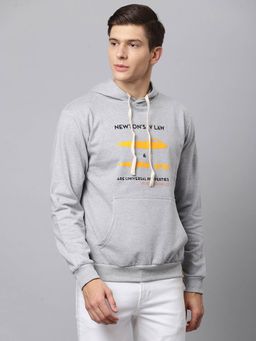 Campus Sutra - Men Printed Full Sleeve Stylish Casual Hooded Sweatshirts