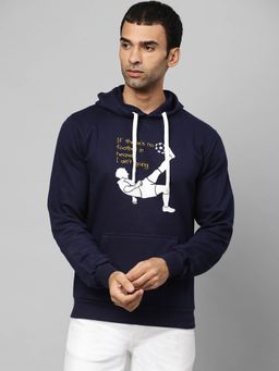 Campus Sutra - Men Printed Full Sleeve Stylish Casual Hooded Sweatshirts