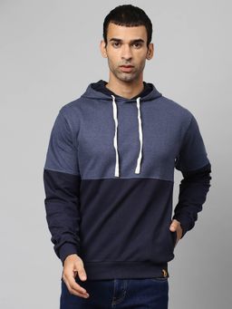 Campus Sutra - Men Colorblocked Full Sleeve Stylish Casual Hooded Sweatshirts