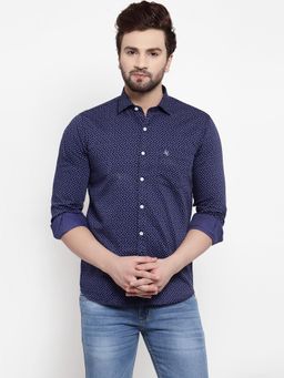 Cantabil - Blue Printed Shirt