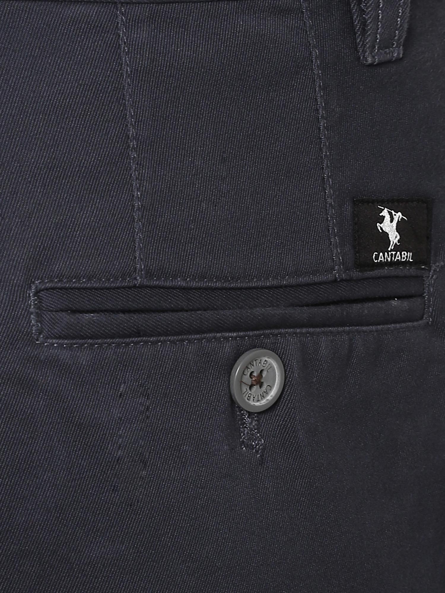 Cantabil Grey Solid Trouser 