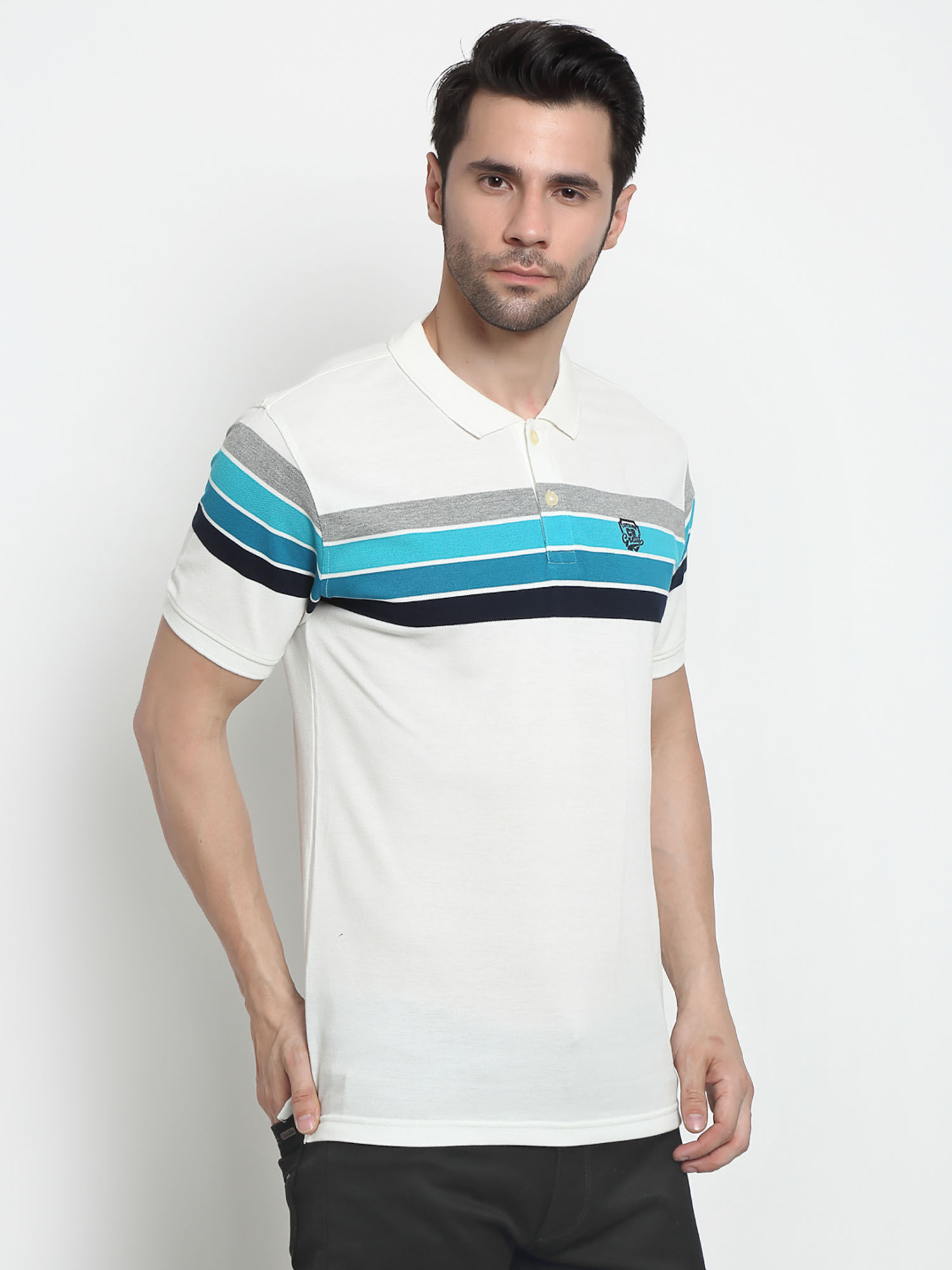 Buy Cantabil Off White Mens Polo 