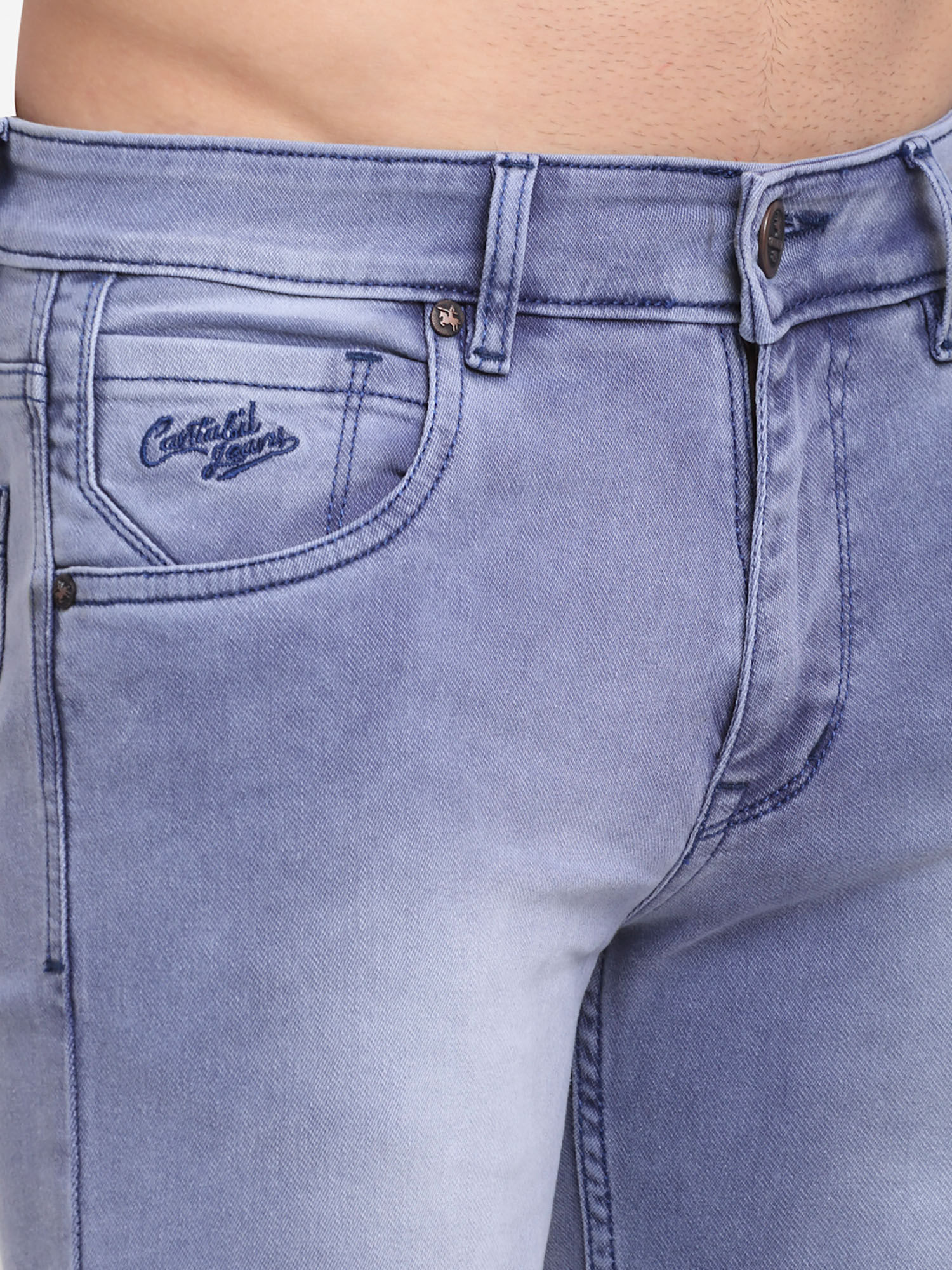 Buy Cantabil Mens Blue Jeans Online 
