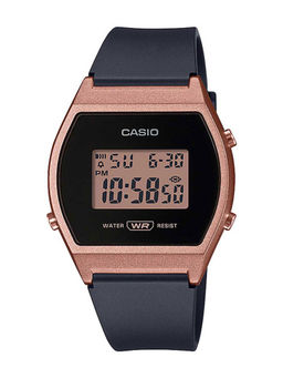 Casio - Vintage LW-204-1ADF Rose Gold Digital Dial Black Resin Strap D214