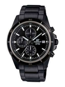 Casio - Edifice EFR-526BK-1A1VUDF Black Analog Dial Black Stainless Steel Band Men'S Watch Ex206