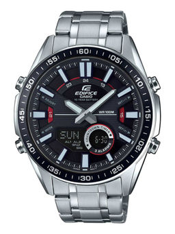 Casio - Edifice EFV-C100D-1AVDF Black Ana-Digi Dial Silver Stainless Steel Band Men'S Watch Ex438