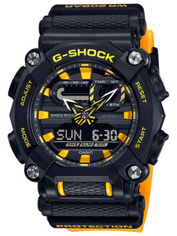 Casio - G-Shock GA-900A-1A9DR Black-Yellow Analog-Digital Dial Black Resin Strap Men'S Watch G1048