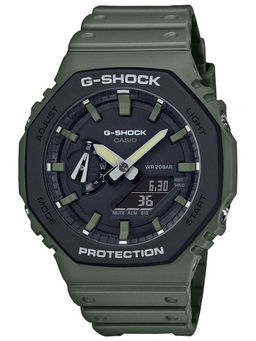 Casio - G-Shock GA-2110SU-3ADR Black-Green Analog-Digital Dial Green Resin Strap Men'S Watch G1065