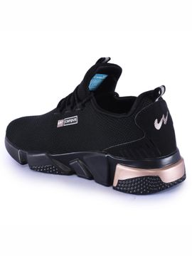 Campus alexa black running shoes clearance