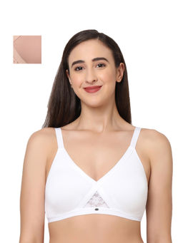 SOIE - Women Full Coverage Non Padded Bra (Pack of 2) - Multi-Color
