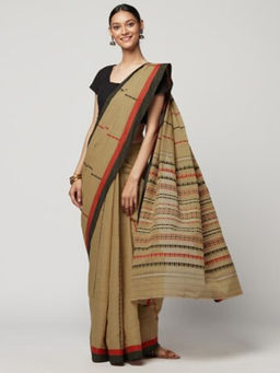 Fabindia - Cotton Woven Dobby Weave Sari