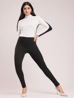 FableStreet - Livin Skinny Fit Trousers - Black