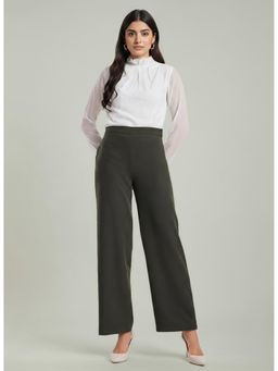 FableStreet - Olive Solid Pant