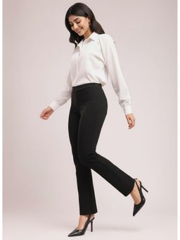 FableStreet - LivIn Bootcut Trousers - Black