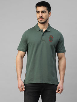 Royal Enfield - Mlg Washed Polo T-Shirt-Olive